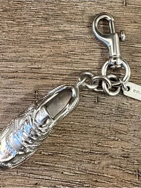 Coach Silver Sneaker Keychain Charm -